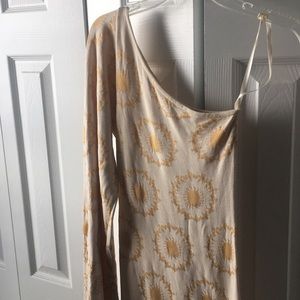 One shoulder bell sleeve dress